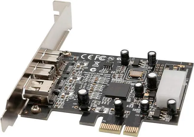 Alt view image 5 of 7 - Syba SY-PEX30016 3 Port IEEE 1394 Firewire 1394B & 1394A PCIe 1.1 x1 Card TI XIO2213B Chipset Requires Legacy Driver for Windows 8 10