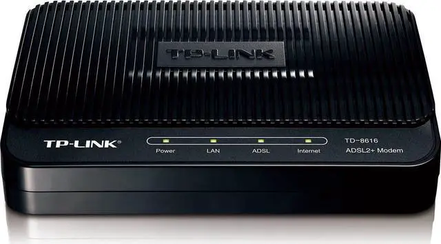 Main image of TP-Link ADSL2+ Modem, Up to 24Mbps Downstream Bandwidth, 6KV Lightning Protection (TD-8616)