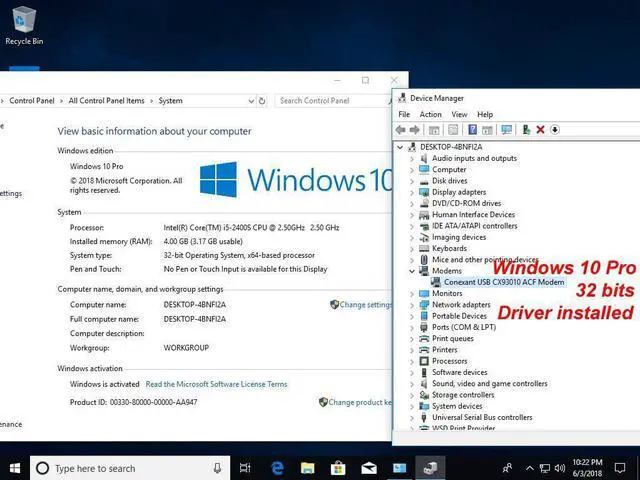 Alt view image 3 of 5 - USB 56K External Dial Up Fax Data Modem Windows 10 / 8 / 7 / XP / Vista