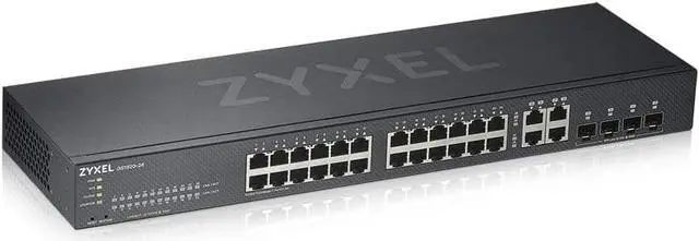 Main image of ZYXEL 24-Port Gigabit Ethernet Smart Switch (GS1900-24) - Managed, Rackmount, Limited Lifetime Protection, Welcome to consult