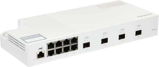 Main image of QNAP QSW-M408S 10GbE Managed Switch, with 4-Port 10G SFP+ and 8-Port Gigabit