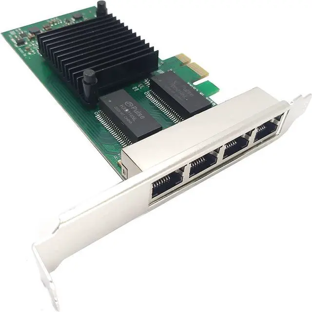 Alt view image 5 of 6 - 4 Port RJ-45 10/100/1000Mbps PCI-Express x 4 Gigabit Ethernet Server Adapter Dual Port Network Interface Controller Card for I350AM4 Chipset HS-LGI350A-4BT
