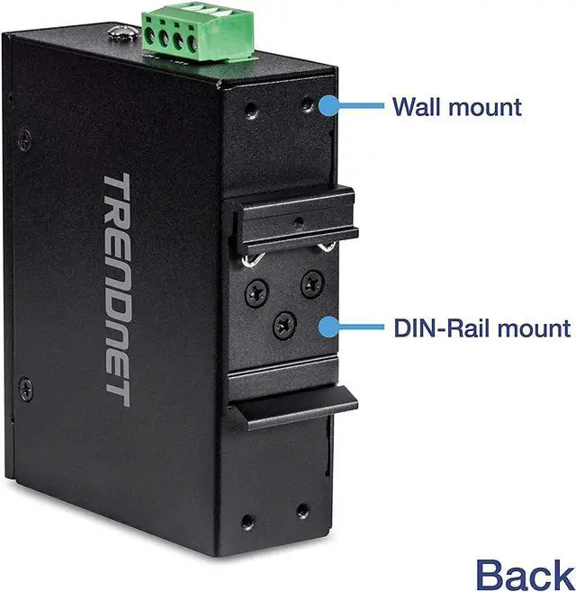 Alt view image 20 of 20 - TRENDnet TI-E50 (V1.0R) Unmanaged 5-Port Industrial Fast Ethernet DIN-Rail Switch