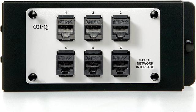 Legrand - OnQ 6 Port Module, WiFi Module with RJ45 Jacks for Simple Line  Reconfiguration, Network Interface Module Supports Punchdown Termination of 