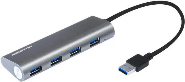Main image of USB Hub 4-Port (5Gps) Transfer Speed Kingwin Data Hub for Flash Drive & Card Reader on MacBook Pro, Mac Computer, Mini Computer, Mac Pro, and more