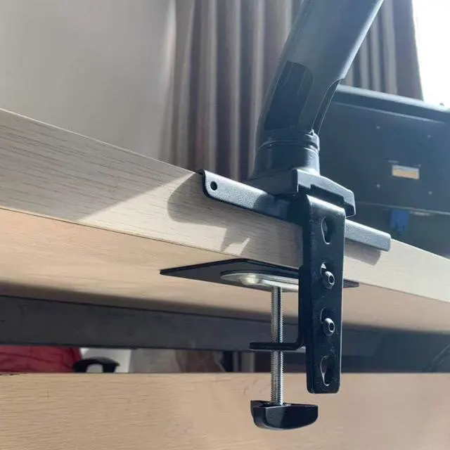 Alt view image 5 of 6 - Steel Monitor Mount Reinforcement Plate Fits Most Monitor Desk Mountfor Fragile Tabletop Protection (Black, Square-1)