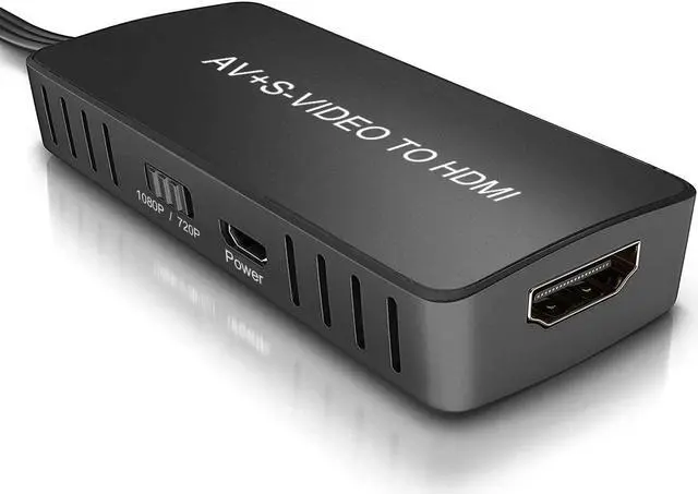 Alt view image 4 of 5 - RCA Composite Video and Svideo to HDMI Converter Resolution 1080P/ 720P Compatible with WII/WII U PS1/ 2/3 STB Xbox VHS VCR Blue-Ray DVD Players