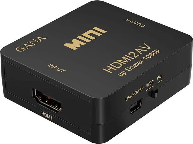 Alt view image 3 of 6 - HDMI to RCA AV Converter - 1080P HDMI to 3RCA CVBS AV Composite Video Audio Adapter - Supports PAL/NTSC with USB Charge Cable for PC Laptop HDTV DVD