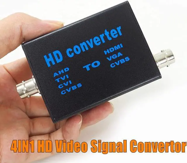 Alt view image 2 of 7 - BNC to HDMI Video Signal Converter, 4-in-1 Coosite CVBS AHD TVI CVI Adapter Supporting VGA for Camera/DVR/CCTV Security System