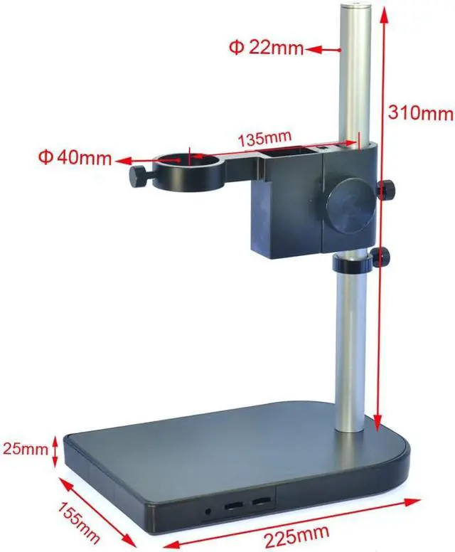 Alt view image 6 of 7 - 14MP HDMI USB Industry Microscope Kit Camera Set Remote Control 100X C-Mount Lens Video Recorder 40 LED Ring Light