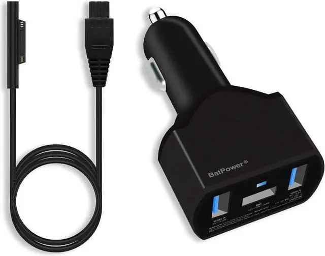 Main image of CCS 110W Surface Laptop Car Charger Compatible with  Surface Book Laptop 4 3 2 1 Surface Pro 8 X 7 6 5 4 3 Go Tablet car Charger Vehicle DC 12v-24v auto Adapter