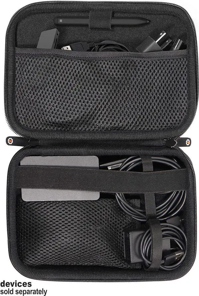 Alt view image 3 of 7 - GetGear Surface Accessories Organizer - Case, Dock, Charger Adapter, Arc Mouse, Pen, USB Hub (Black)