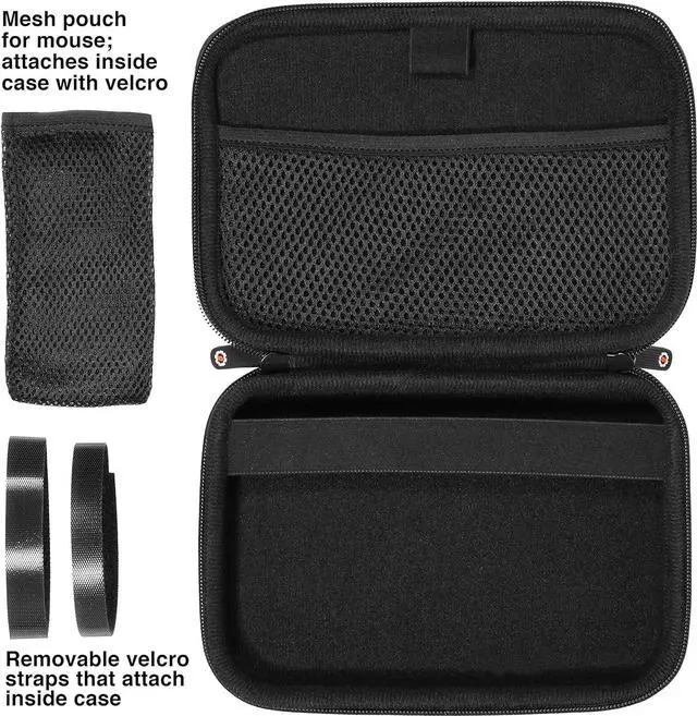 Alt view image 4 of 7 - GetGear Surface Accessories Organizer - Case, Dock, Charger Adapter, Arc Mouse, Pen, USB Hub (Black)