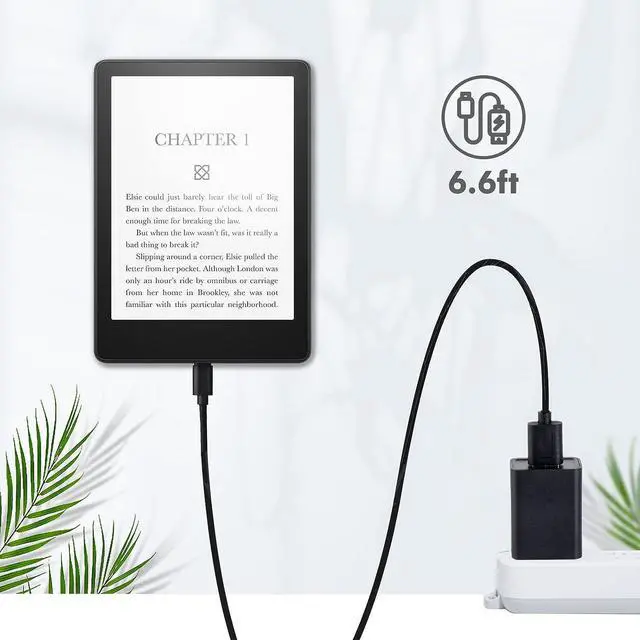 Alt view image 6 of 7 - UL Listed Fast Charger for Old and New Kindle Fire Tablets (Designed for use with All Fire Tablets and All Kindle E-Readers)-6.6Ft USB to Micro-USB and USB-C 2IN1 Braided Cable