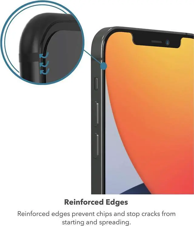 Alt view image 5 of 7 - ZAGG InvisibleShield Glass Elite Privacy+ - Privacy Screen Protector for iPhone 12 Pro, 12, 11, XR  3X Impact Protection (200106681)