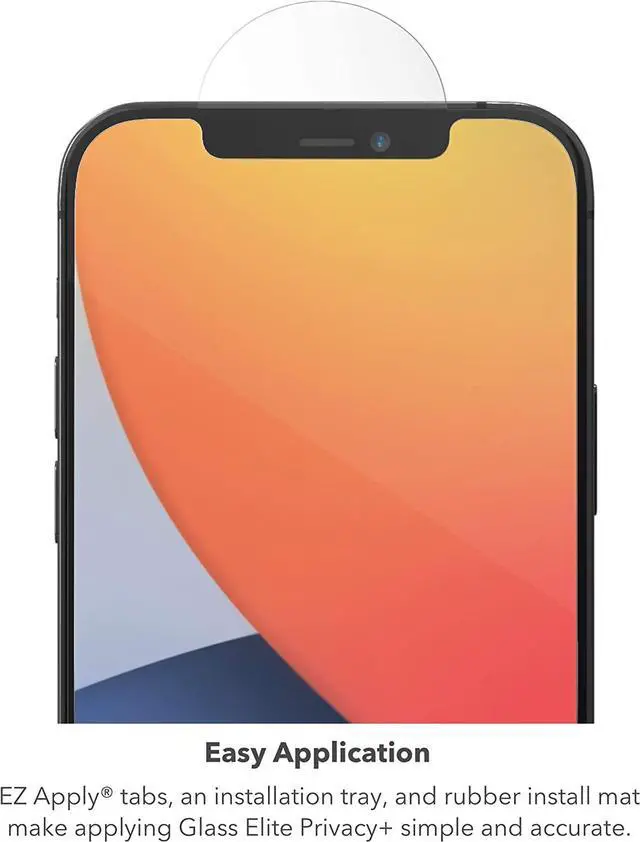 Alt view image 7 of 7 - ZAGG InvisibleShield Glass Elite Privacy+ - Privacy Screen Protector for iPhone 12 Pro, 12, 11, XR  3X Impact Protection (200106681)