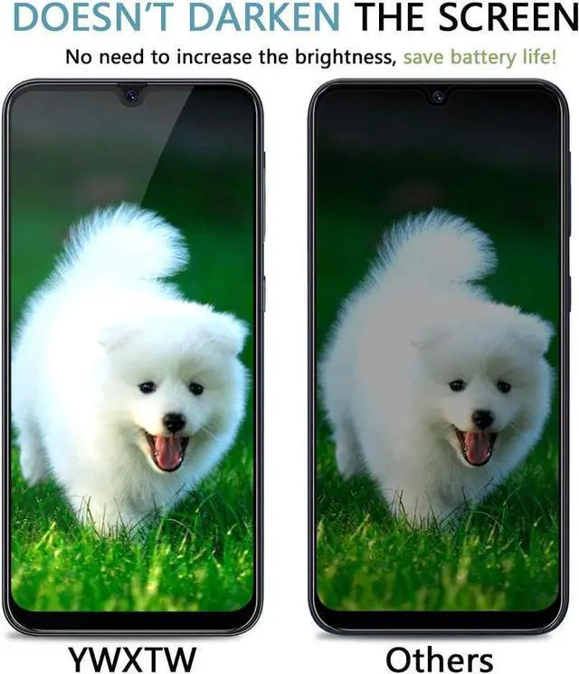 Alt view image 6 of 6 - [2 Pack] Galaxy A50 A30 A20 Privacy Screen Protector, [Upgraded] Anti Spy Anti Glare Edge to Edge Full Coverage Privacy Tempered Glass Film for Samsung Galaxy A50 A50S A30 A30S A20 6.4 Inch 2019