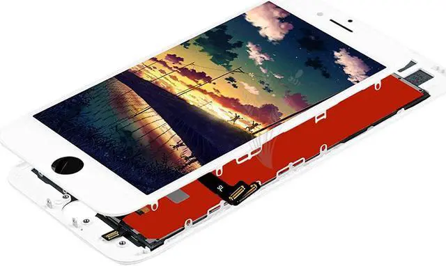 Alt view image 2 of 4 - White for iPhone 8 Plus 5.5 Inch LCD Screen Replacement Full Digitizer Assembly Frame Set Front Glass 3D Touch Display Required Tool Kit