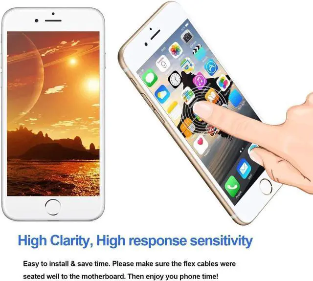 Alt view image 3 of 4 - White for iPhone 8 Plus 5.5 Inch LCD Screen Replacement Full Digitizer Assembly Frame Set Front Glass 3D Touch Display Required Tool Kit