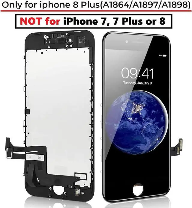 Alt view image 2 of 7 - for iPhone 8 Plus Screen Replacement Black 5.5 Inch, Diykitpl 3D Touch LCD Digitizer Display for iPhone 8 Plus, with Repair Tools Kit for A1864,A1897,A1898 Glass Screen