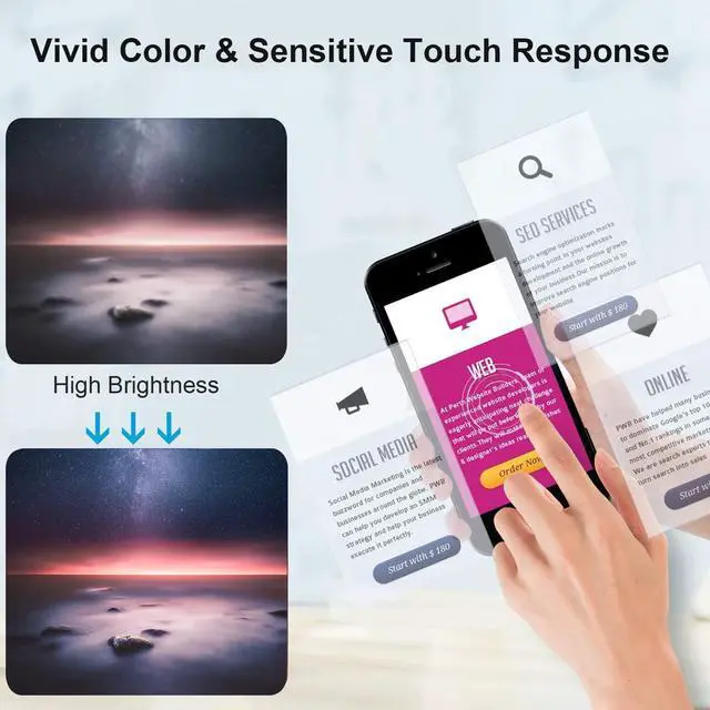 Alt view image 5 of 7 - for iPhone 8 Plus Screen Replacement Black 5.5 Inch, Diykitpl 3D Touch LCD Digitizer Display for iPhone 8 Plus, with Repair Tools Kit for A1864,A1897,A1898 Glass Screen