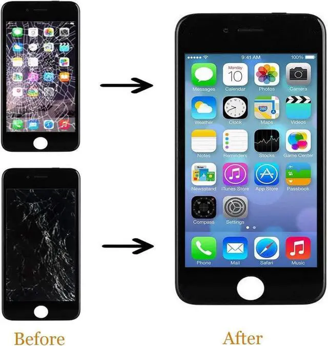 Alt view image 7 of 7 - Compatible with iPhone 7 Plus Screen Replacement Black5.5, LCD Display & Touch Screen Digitizer Frame Assembly Set with 3D Touch Free Repair Tools