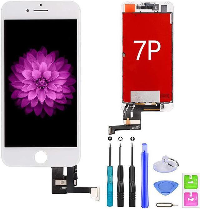 iPhone 7 Plus Screen Replacement Kit, LCD Display and 3D Touch Screen  Digitizer Replacement Full Assembly with Repair Tools for iPhone 7 Plus  Screen White 5.5 inch 