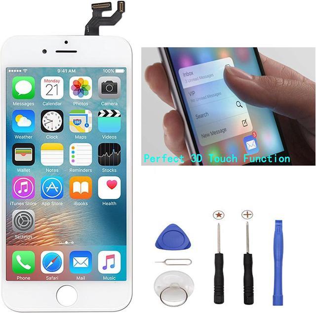 iPhone 7 Plus Screen Replacement Kit, LCD Display and 3D Touch Screen  Digitizer Replacement Full Assembly with Repair Tools for iPhone 7 Plus  Screen White 5.5 inch 
