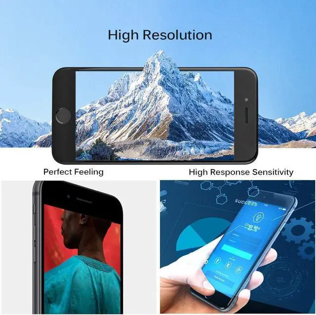 Alt view image 5 of 5 - for iPhone 6S Screen Replacement Black,Drscreen LCD Touch Digitizer Complete Display for A1633, A1688, A1700,with Home Button Proximity Sensor Ear Speaker Front Camera Screen Protector and Repair Tool