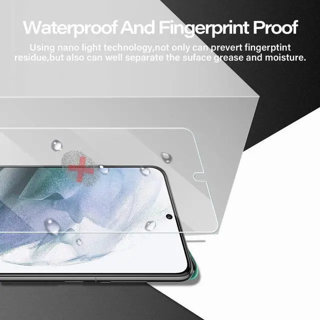 Alt view image 5 of 6 - Galaxy S21 Plus Tempered Glass Screen Protector + Camera Lens Protector [ 2 + 2 Pack ][Case Friendly][Anti-Scratch][Ultrasonic Fingerprint Unlock] Clear HD Protective Film for Samsung Galaxy S21 Plus