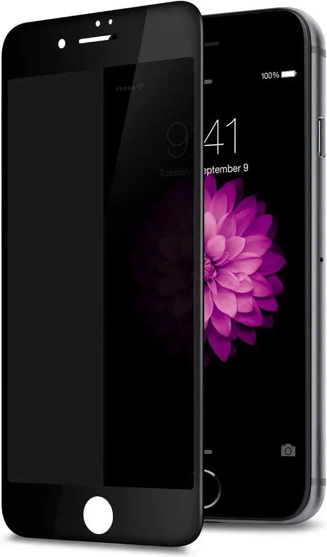 Main image of Privacy Screen Protector for iPhone SE 2022/2020 iPhone 8 7 6s 6, Anti Spy 9H Tempered Glass, Edge to Edge Full Cover Screen Protector [Anti-Fingerprint] [Bubble Free] [Full Coverage] (Black)