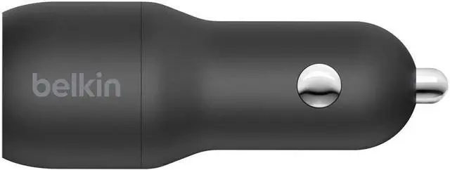 Alt view image 4 of 7 - belkin ccb001btbk dual usb car charger 24w (boost charge dual port car charger, 2-port usb car charger) iphone car charger, android car charger, black