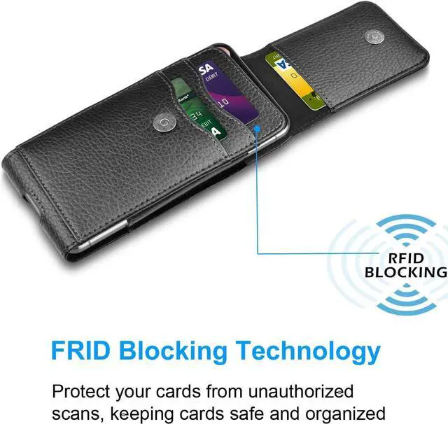 Alt view image 5 of 7 - Takfox Phone Holster for Samsung Galaxy S24 Ultra S23 Plus S22 S21 FE S10 A04s A03s A15 A14 A13 A12 A42 A32 A54 A23 5G,Note 20/10 J7 Leather Cell Phone Pouch Belt Holder Carrying Case,Black