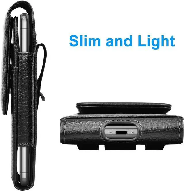 Alt view image 6 of 7 - Takfox Phone Holster for Samsung Galaxy S24 Ultra S23 Plus S22 S21 FE S10 A04s A03s A15 A14 A13 A12 A42 A32 A54 A23 5G,Note 20/10 J7 Leather Cell Phone Pouch Belt Holder Carrying Case,Black