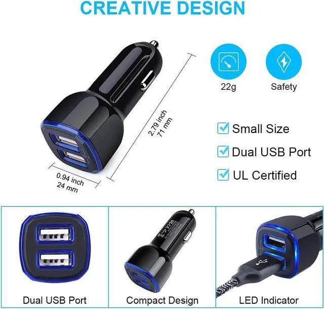 Alt view image 6 of 7 - Type C Charger Fast Charging Block for Samsung Galaxy S25 Ultra S24 FE S23 S22 S21 S20 Note 20 A16 5G A15 A14 A54 A51 A10e A20 A50 A21 A11, LG Stylo 6/5/4 G8, Wall Charger, Car Adapter, USB C Cable