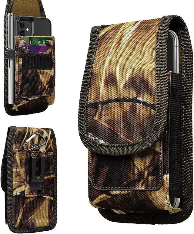 Main image of Phone Holster for Samsung Galaxy S24 S23 S22 S21 S20 FE S10 S9 S8 A02S A12 A13 A32 A42 A52 A51 A71 A20 Note 20 Ultra Note 10 Plus Note 9 Belt Case with Belt Clip Nylon Pouch Holder,Camo