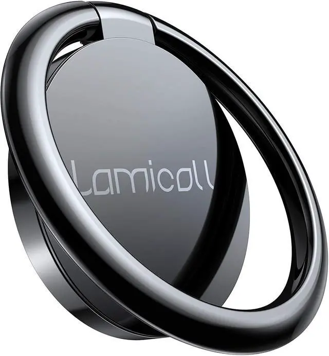 Main image of Phone Ring Holder Finger Grip Stand - Cell Phone Kickstand 360 Rotation Polished Metal Grip for Magnetic Car Mount Compatible with iPhone 16/15/14/13/12/11 Pro Max Smartphone Accessories