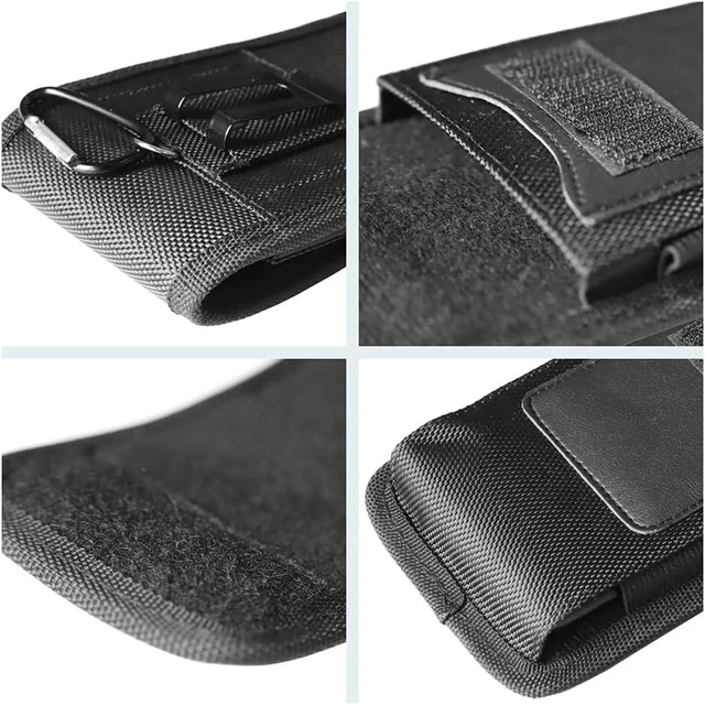 Alt view image 4 of 6 - Vertical Nylon Cell Phone Holster Case with Belt Clip & Hook - XXL