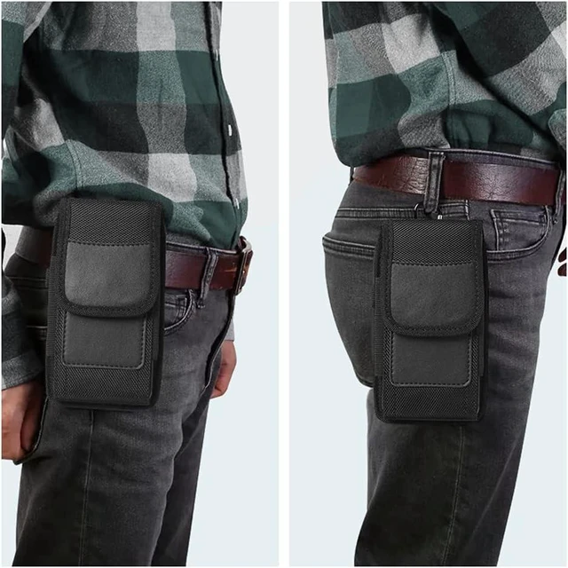 Alt view image 6 of 6 - Vertical Nylon Cell Phone Holster Case with Belt Clip & Hook - XXL