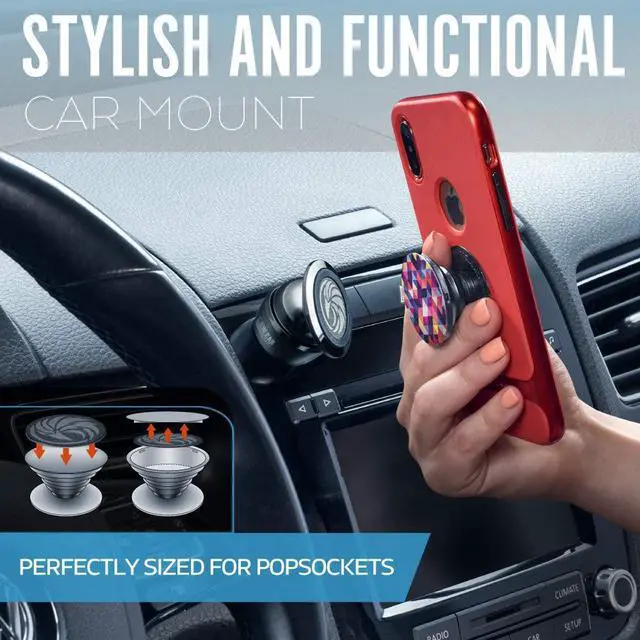 Alt view image 4 of 7 - Universal Car Phone Mount Magnetic - All-Metal Car Mount for Smartphone & GPS - Cell Phone Holder for Car Dashboard. +100 to Safeness & Comfort