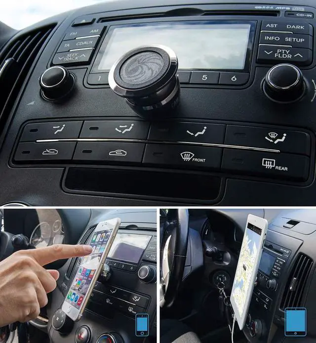 Alt view image 7 of 7 - Universal Car Phone Mount Magnetic - All-Metal Car Mount for Smartphone & GPS - Cell Phone Holder for Car Dashboard. +100 to Safeness & Comfort
