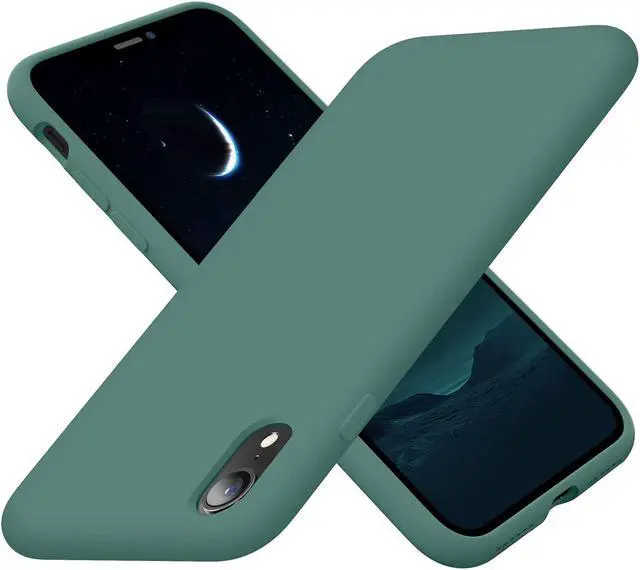 Main image of Cordking Designed for iPhone XR Case, Silicone Ultra Slim Shockproof Phone Case with [Soft Anti-Scratch Microfiber Lining], 6.1 inch, Midnight Green