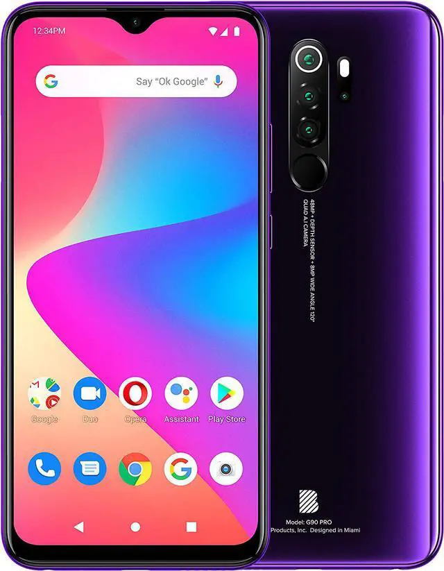 Alt view image 5 of 11 - BLU G90 Pro G0370WW 128GB Unlocked GSM Android Smartphone - Purple Haze
