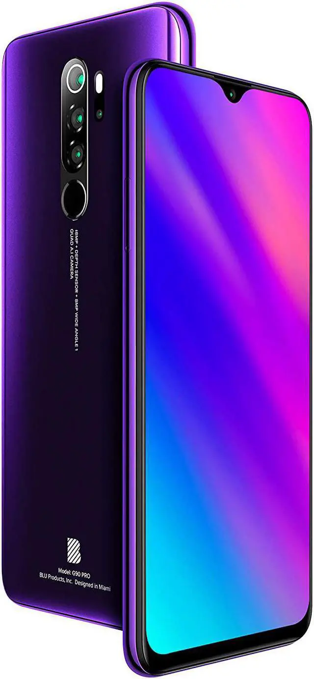 Alt view image 9 of 11 - BLU G90 Pro G0370WW 128GB Unlocked GSM Android Smartphone - Purple Haze