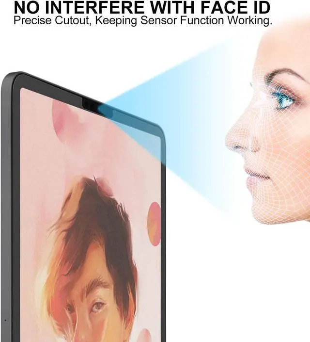 Alt view image 5 of 7 - Matte Screen Protector for iPad Pro 11 (all models), iPad Air 5th/4th Generation(10.9'' 2022&2020), [Install Frame] High Touch Sensitivity Matte Film, Anti-Glare/Apple Pencil Compatible
