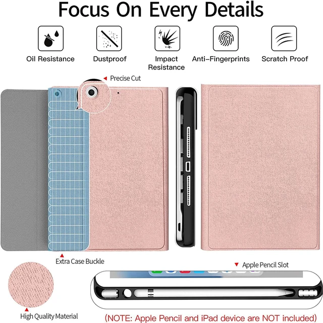 Alt view image 6 of 7 - JUQITECH Keyboard Case for iPad 9th 8th 7th Gen 10.2 Inch, Pencil Holder