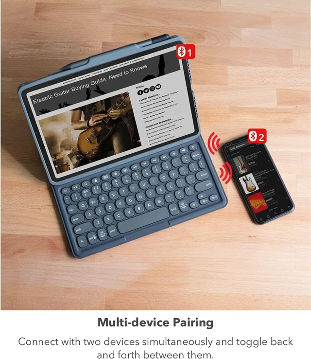 Alt view image 7 of 7 - ZAGG Pro Keys Detachable Case & Wireless Keyboard for Apple iPad 10.2" (Gen 9, 8, 7) - Bluetooth Pairing, Backlit Laptop-Style Keys, Apple Pencil Holder, 6.6ft Drop Protection, Black
