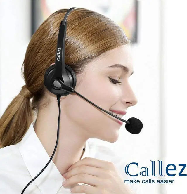 Alt view image 2 of 7 - USB Headset with Microphone Noise Cancelling & Audio Controls, Wideband Computer Headphones for Business UC Skype Lync Softphone Call Center Office, Clearer Voice, Super Light, Ultra Comfort