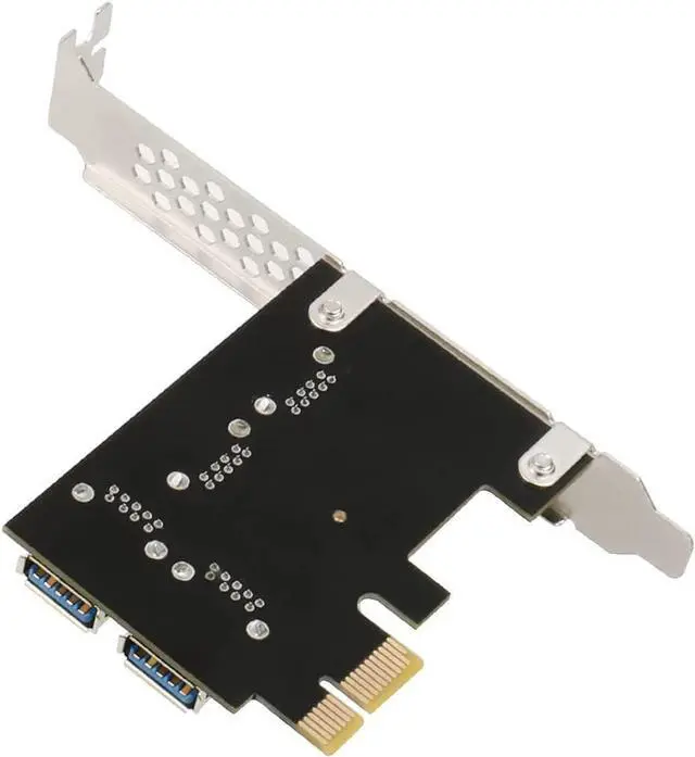 Alt view image 3 of 7 - PCI-E 1x to 16x Riser Card PCI-Express 1 to 4 Slot PCIe USB3.0 Adapter Port Multiplier Miner Card for BTC Bitcoin Miner Mining (No Cable)