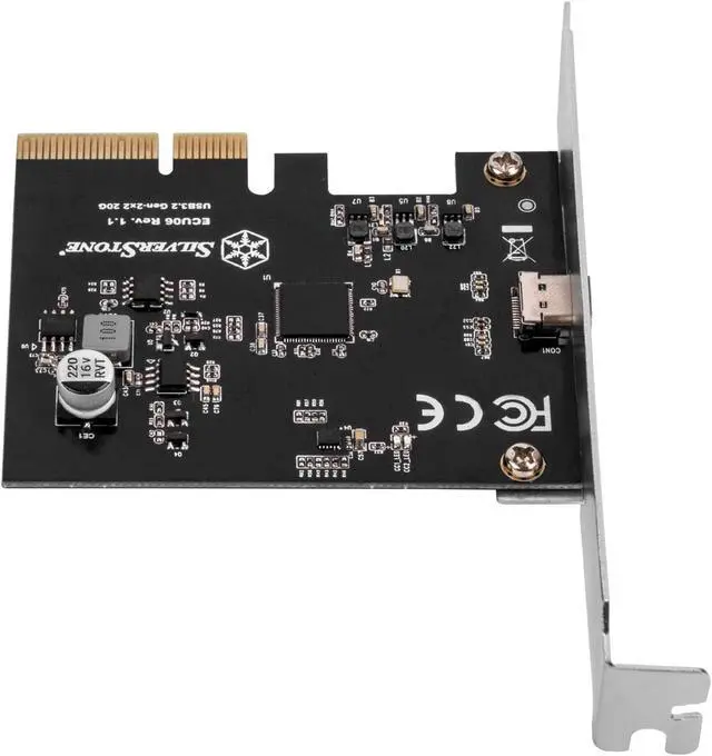 Alt view image 5 of 7 - SilverStone Technology ECU06, SuperSpeed USB 20Gbps/USB-C 3.2 Gen 2x2 PCIe Expansion Card, SST-ECU06, TAA Compliant